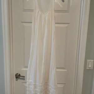 Oscar de la Renta long white scoop neck night gown 100% cotton - MED